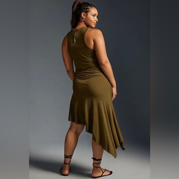 Anthropologie Daily Practice Sleeveless Side-Ruched Dress - Picture 3 of 16